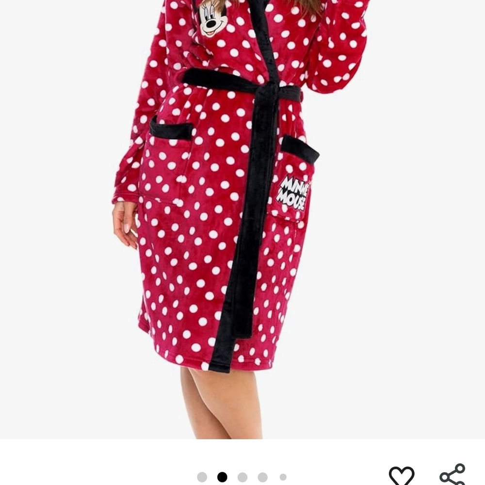 Disney Red Polka Dot Minnie Mouse Robe